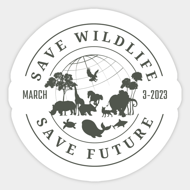 world wildlife day, save wildlife save future Sticker by Ballari